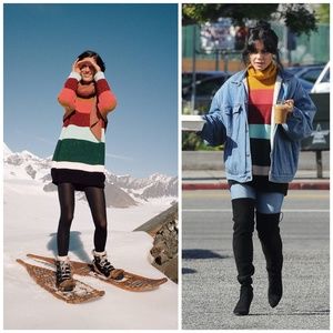 Anthropologie Multicolor Striped Sweater Dress